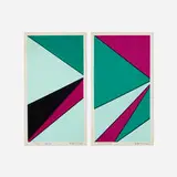 Olle Bærtling, Untitled (two works from The Angles of Baertling - Open Form, Infinite Space portfolio), 1966-68, lithograph on paper