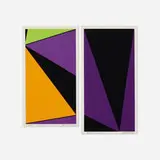 Olle Bærtling, Untitled (two works from The Angles of Baertling - Open Form, Infinite Space portfolio), 1962-68, screenprint on paper