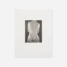 Draped Torso with Hands by Ruth Bernhard, platinum/palladium print, sold Jul 2018