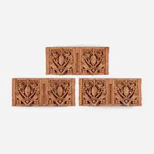 George Grant Elmslie, set of three architectural elements from the Thomas A. Edison School, Hammond, IN, 1936, terracotta