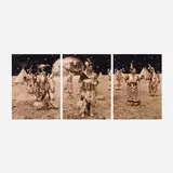 Yoshio Itagaki, Native American Reservation on the Moon #4 (triptych), 2001, c-print mounted behind acrylic