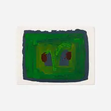 Lotus by Howard Hodgkin, 1980, screenprint with embossing on Velin Arches mould-made paper, sold Apr 2018