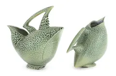 Antony Theakston, Antony Theakston (b.1965), two salt-glazed stoneware 'Sparrow' jugs