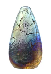 Peter Layton (b.1937) by Peter Layton, a pear-shaped iridescent glass vase, sold Jan 2021