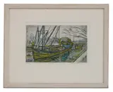 Richard Bawden, Untitled, Richard Bawden (b.1936) 'The Blackwater at Maldon' etching
