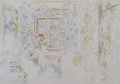 Roy Spencer, Untitled, pencil and watercolour 46.5 x 67cm .