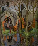 Lucy Harwood, Untitled, oil on canvas 77 x 63.5cm The present lot dates from the 1930s. .