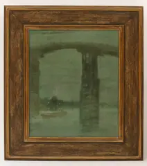 Walter Greaves, Untitled, Walter Greaves (1846-1930) Battersea Bridge oil on canvas 50.5 x 41.5cm