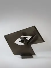 Hans Uhlmann, Stahlskulptur, 1964, Stahl, schwarz getönt
