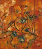 Max Ernst, Of Birds and Beasts, 1957, Öl auf Leinwand