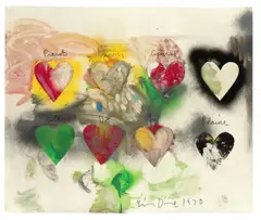 Jim Dine, Ohne Titel, 1970, Sprühlack und Fixativ auf transparenter Folie