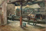 Max Liebermann, Tuchwalke in Florenz, 1893, Öl auf Leinwand