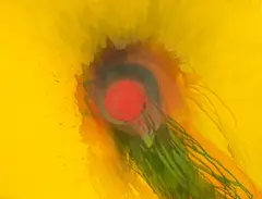 Otto Piene, Yellow Spring, 1990, Mischtechnik auf Leinwand