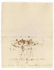 Joseph Beuys, Sibylla Pythonissa, 1954, Feder in Sepia und Fett auf Zanders-Bütten