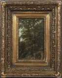 Julius Mařák, Forest Path, 1880s, oil on cardboard