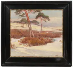 Ľudovít Csordák, Winter Landscape, 1915, oil on canvas