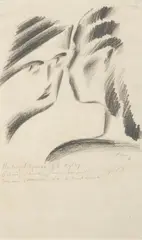Vlastislav Hofman, Idiot, 1916, pencil, paper