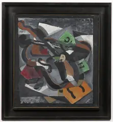 Zdeněk Rykr, Still Life with a Violin, 1920, oil on canvas