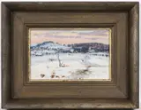 František Kaván, Winter Landscape with Afterglow