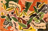 Ernst Nay, Untitled, 1951, Watercolor on paperboard mounted to board