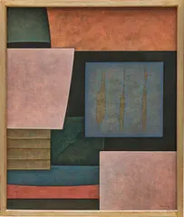 Gunther Gerzs, Blue Square, 1964, Oil on canvas