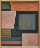 Gunther Gerzs, Blue Square, 1964, Oil on canvas