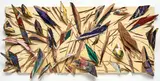 Charles Arnoldi, Peninsula, 1986, Acrylic and wood chunks on plywood
