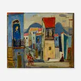 Avraham Naton, Untitled, oil on Masonite