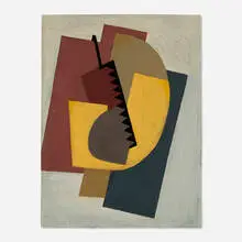 Albert Eugene Gallatin, Geometric Abstract, 1936, oil on Masonite