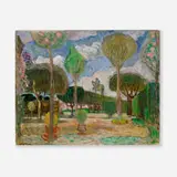 Franklin "Watty" Watkins, Roman Garden, oil on canvas