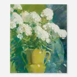 Laura Coombs Hills, White Phlox in Sunshine, pastel on paper