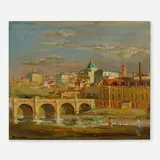 Walter Stuempfig, Norristown from the Schuylkill, oil on canvas