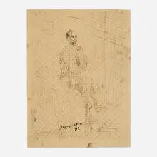 Jacques Villon, Etude de Walter Pach, 1932, ink on paper