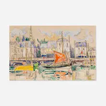 Paul Signac, Le Port de Pouliguen, watercolor and charcoal on paper