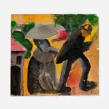 Kazimir Malevich, Untitled (Study for Province), c. 1911, gouache on paper