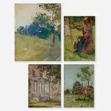 Letitia Maxwell Ely, Collection of four studies, oil on paper board