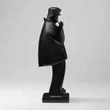 Ferdinand Parpan, Le Pecheur, 2002, black patinated bronze