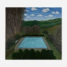 Scott Kahn, The Swimming Pool, 1988, oil on canvas