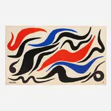 Le Lézard et le Tétard by Alexander Calder, c. 1970, woven wool, sold Nov 2023