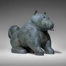 Fernando Botero, Perro (Dog), 1993, patinated bronze