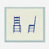 Richard Pettibone, Two Shaker Chairs, 1989, oil on canvas in artist's frame