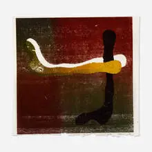Untitled (Monotype) by Harry Bertoia, c. 1945, monotype on Japanese paper, sold Nov 2023
