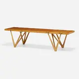 Ico and Luisa Parisi, Coffee table, c. 1950, walnut, brass