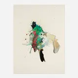 Bill Alpert, Abstraction, ink and acrylic on paper laid to board