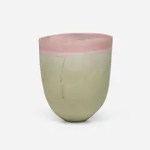 Paula Winokur, Vase, 1991, tinted earthenware with pencil decoration