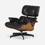Charles and Ray Eames, 670 lounge chair, rosewood, leather, enameled and brushed aluminum