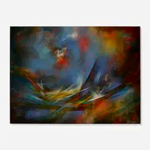 Blue Wind by Leonardo Nierman, c.1970, oil on panel, sold Nov 2023