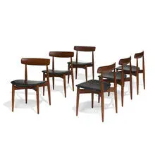 H.W. Klein, dining chairs, six, Norway