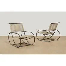 Kipp Stewart, Bronze Age lounge chairs, pair, model 40600