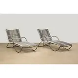S chaise lounge chairs, pair, model C-4700 by Walter Lamb, sold May 2021